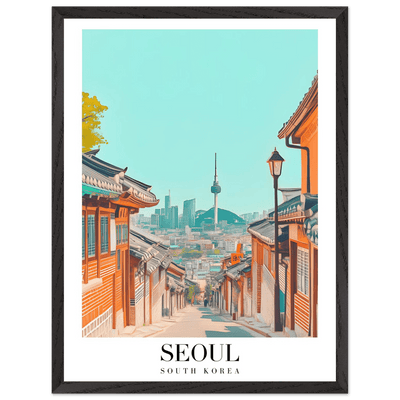 Seoul South Korea Framed Poster – Modern Cityscape & Traditional Charm Wall Art - Vibrantwalls