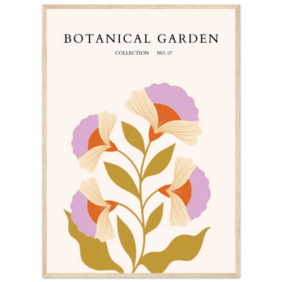 Botanical Garden Framed Poster – Whimsical Floral Art Prints in Soft Hues | Ready-to-Hang Wall Decor - Vibrantwalls