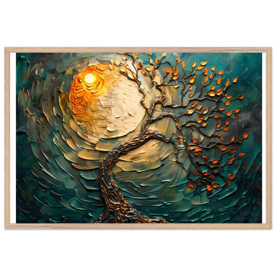 Golden Sunset Emerald Tree of Life Jewelry - Vibrantwalls