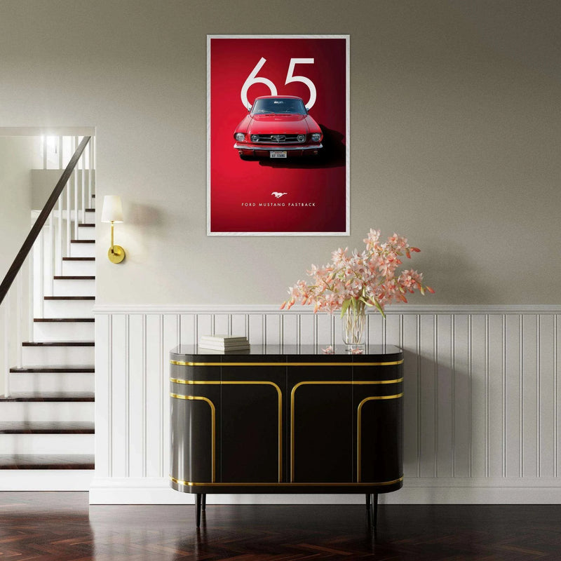 Mustang Fastback 1965 Wall Art - Vibrantwalls