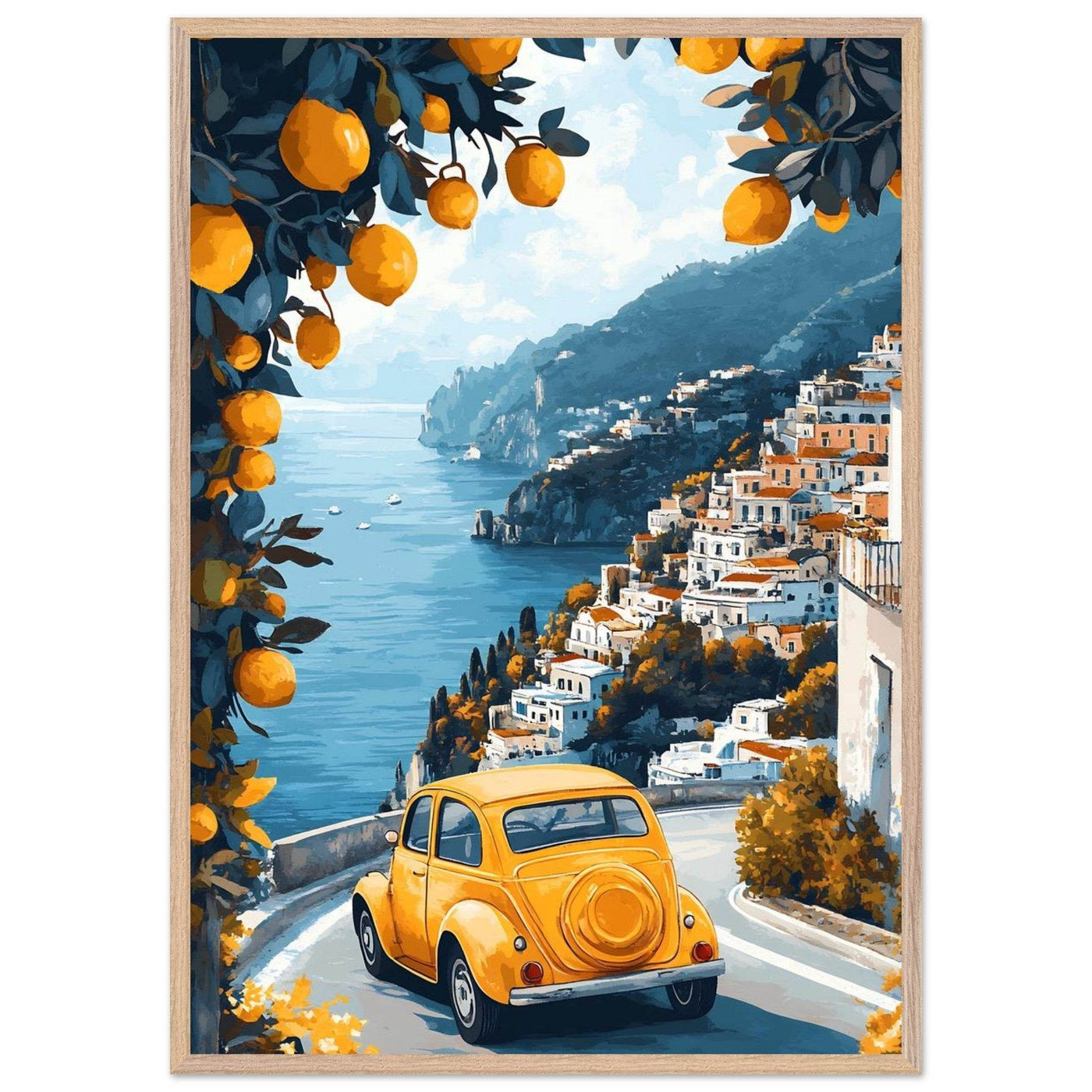 Vintage Italian Amalfi Coastal Drive Experience - Discover the Amalfi Lemon Grove - Vibrantwalls