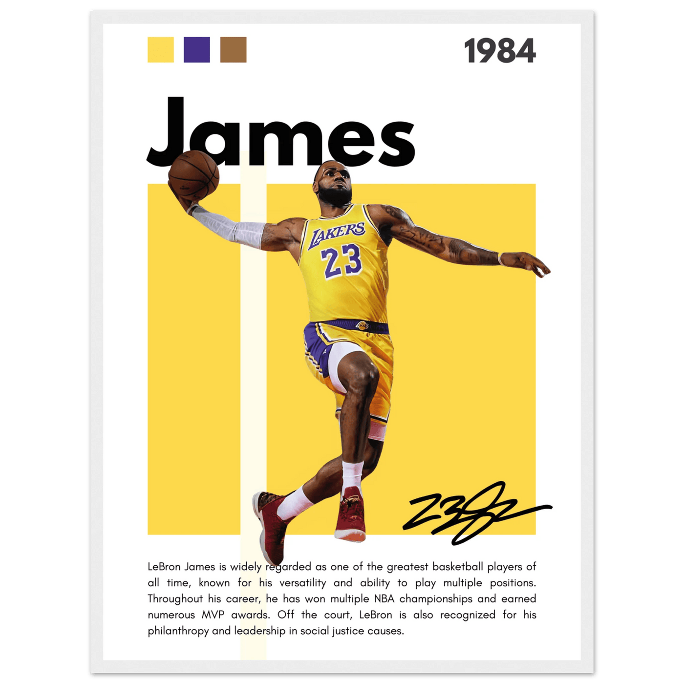 LeBron James King James Lakers Art Print - Vibrantwalls