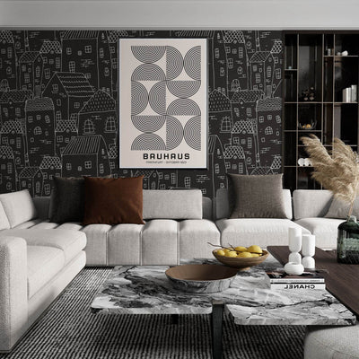 Bauhaus Black & Beige - Vibrantwalls