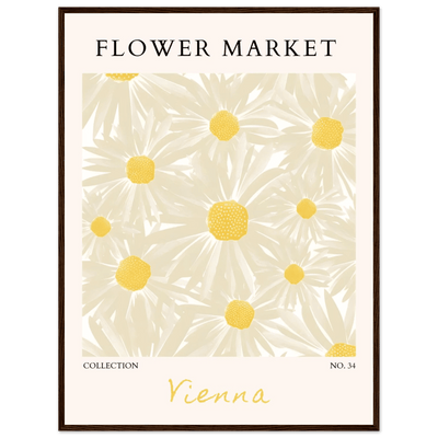 Flower Market Vienna Collection Framed Poster – Daisy Bloom Art Print | Ready-to-Hang Floral Decor - Vibrantwalls