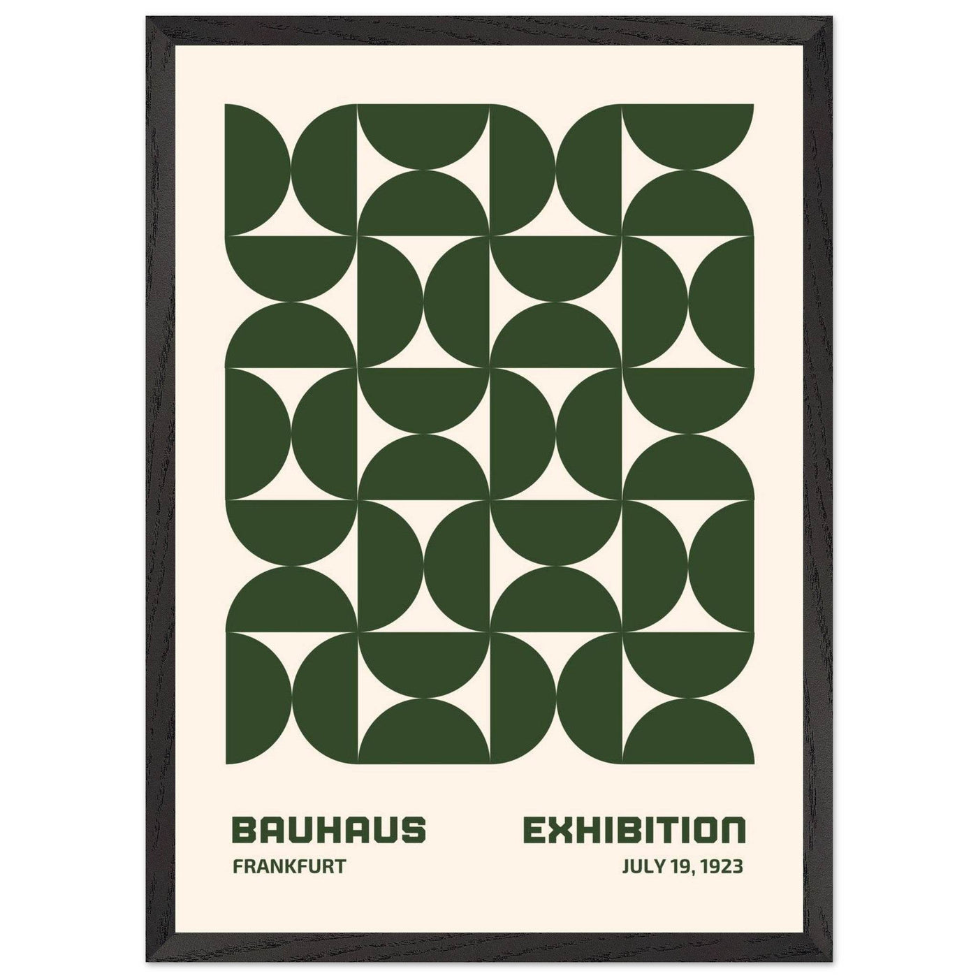 Bauhaus Forest Green & Cream Modern - Vibrantwalls