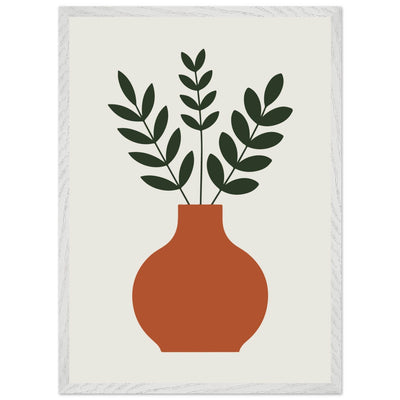 Terracotta Vase Greenery - Vibrantwalls