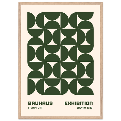 Bauhaus Forest Green & Cream Modern - Vibrantwalls