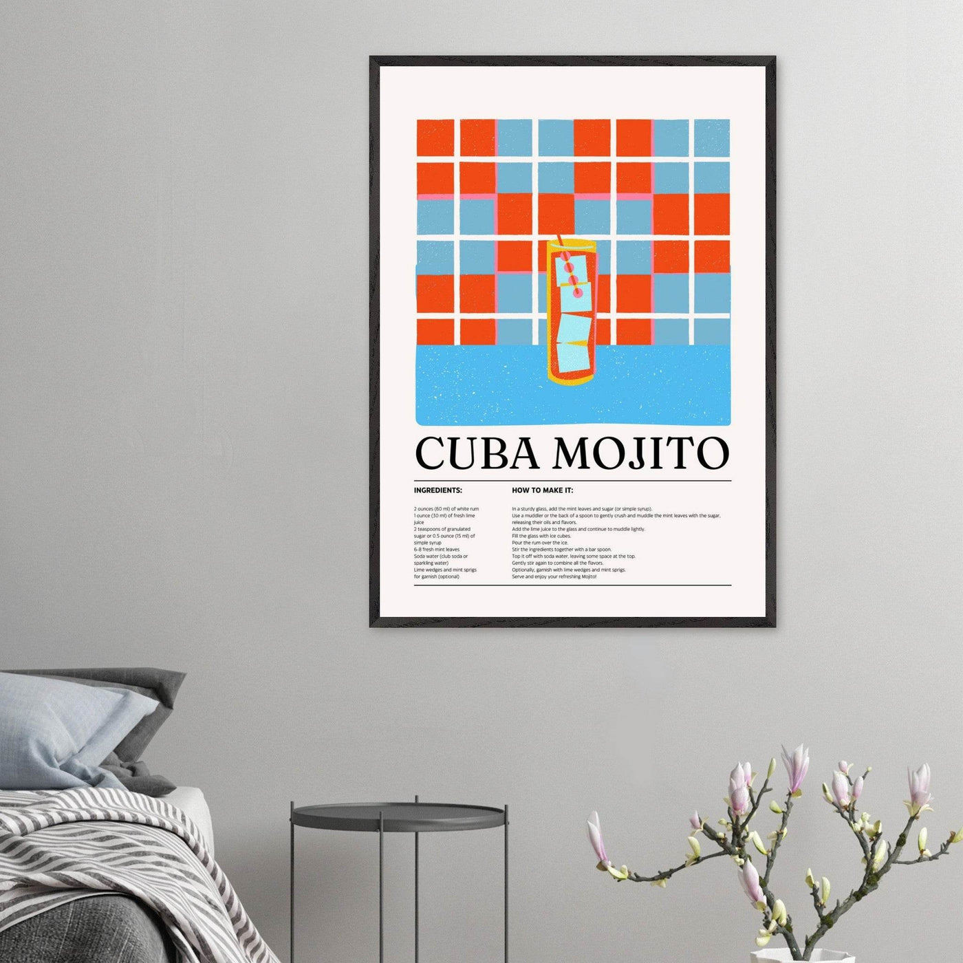 Cuba Mojito Cocktail Recipe - Vibrantwalls