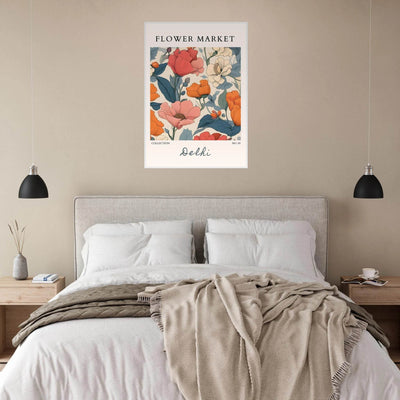 Flower Market Delhi Framed Art Print – Vibrant Botanical & Nature Posters | Ready-to-Hang in Multiple Sizes - Vibrantwalls