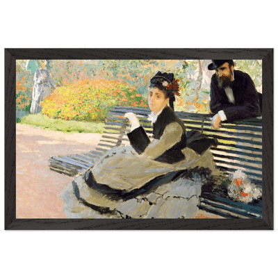 Camille Monet Garden Bench Art – Exquisite Artwork for Garden Lovers - Vibrantwalls