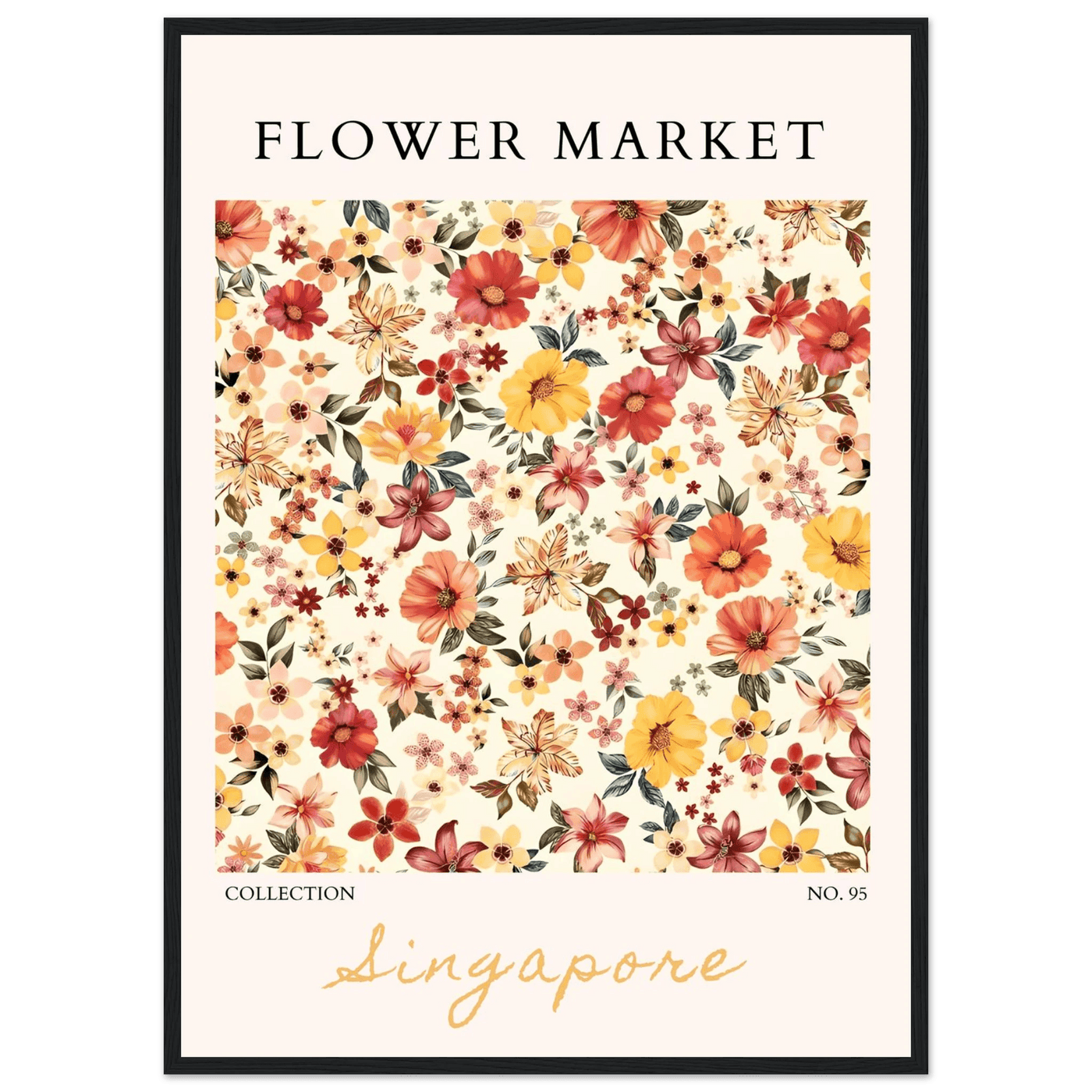 Flower Market Collection Framed Posters – Vibrant Floral Art Prints | Ready-to-Hang in Your Choice of Frame - Vibrantwalls