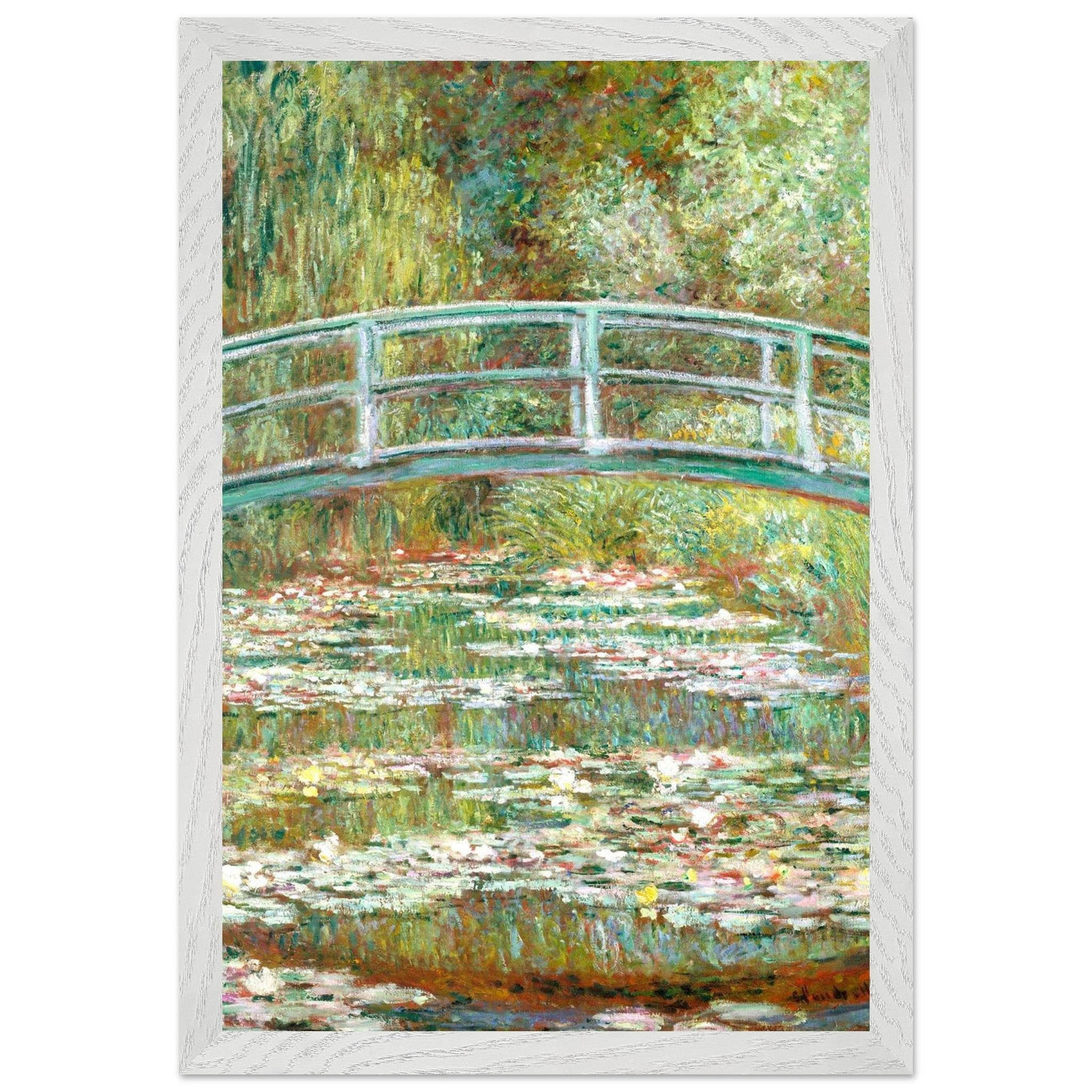 Bridge Over a Pond Art Print - Water Lilies Decorative Artwork for Your Space - Vibrantwalls