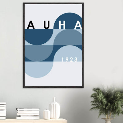 Bauhaus-Style Abstract Poster - The Blue Tunnel Modern Art Print in Various Sizes & Finishes - Vibrantwalls