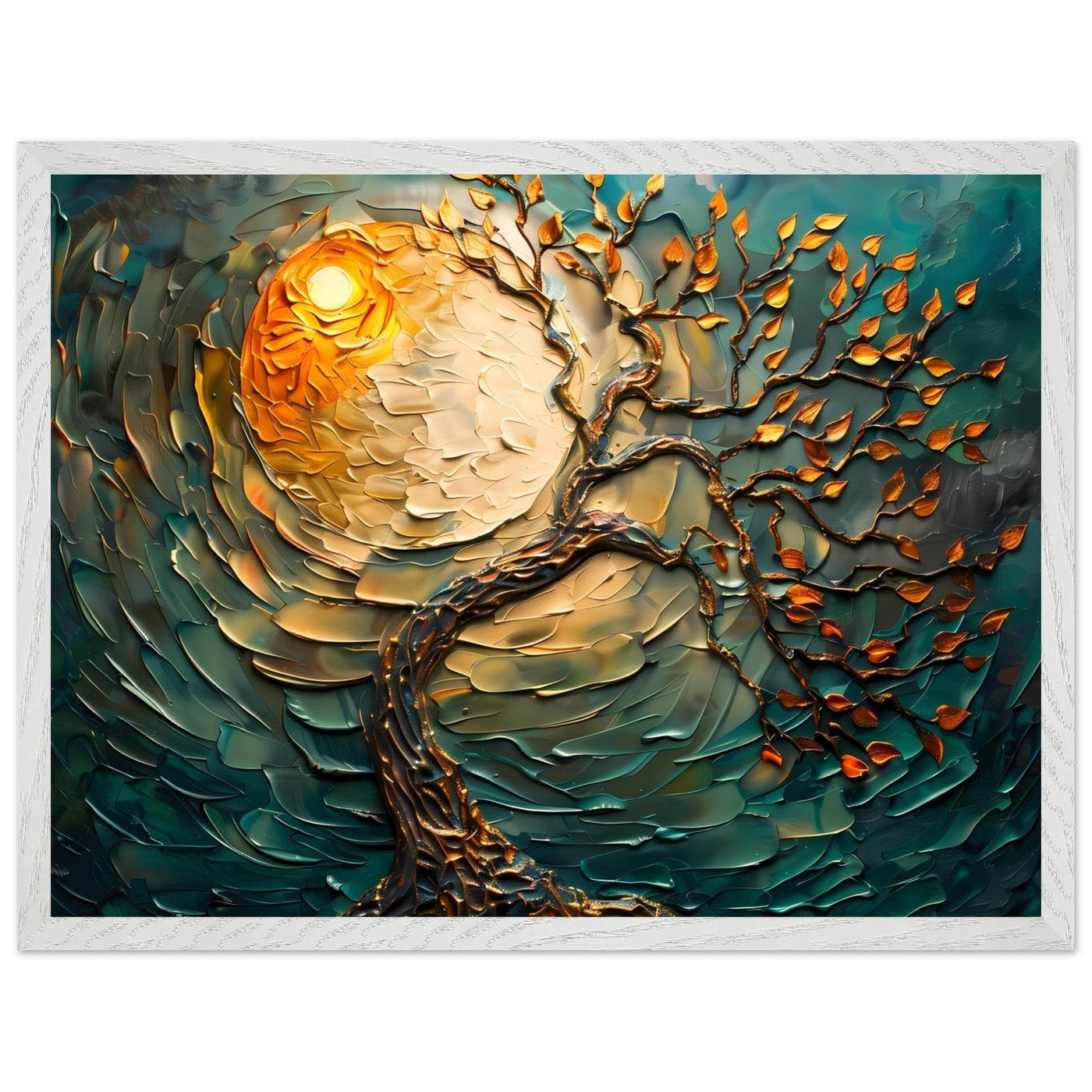 Golden Sunset Emerald Tree of Life Jewelry - Vibrantwalls