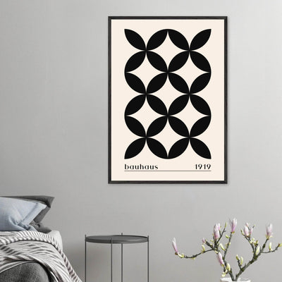 Bauhaus 1919 Black & Beige Circles - Vibrantwalls