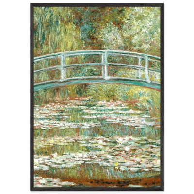 Bridge Over a Pond Art Print - Water Lilies Decorative Artwork for Your Space - Vibrantwalls