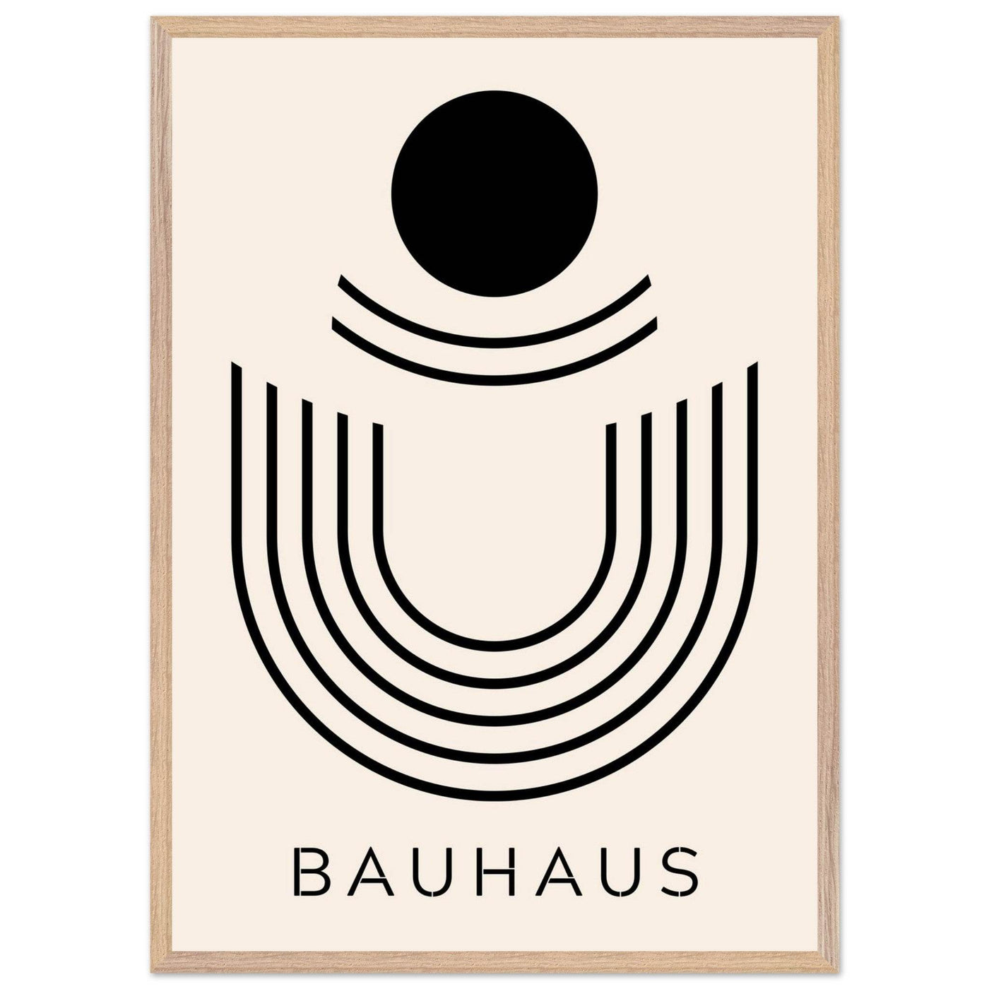 Bauhaus Black & Beige Abstract - Vibrantwalls