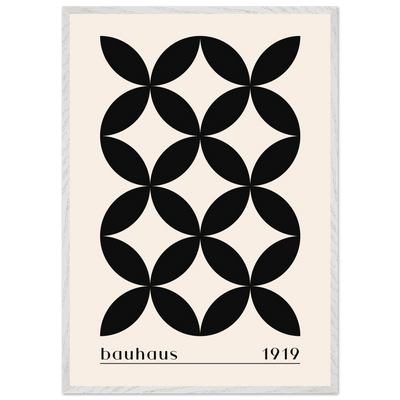 Bauhaus 1919 Black & Beige Circles - Vibrantwalls