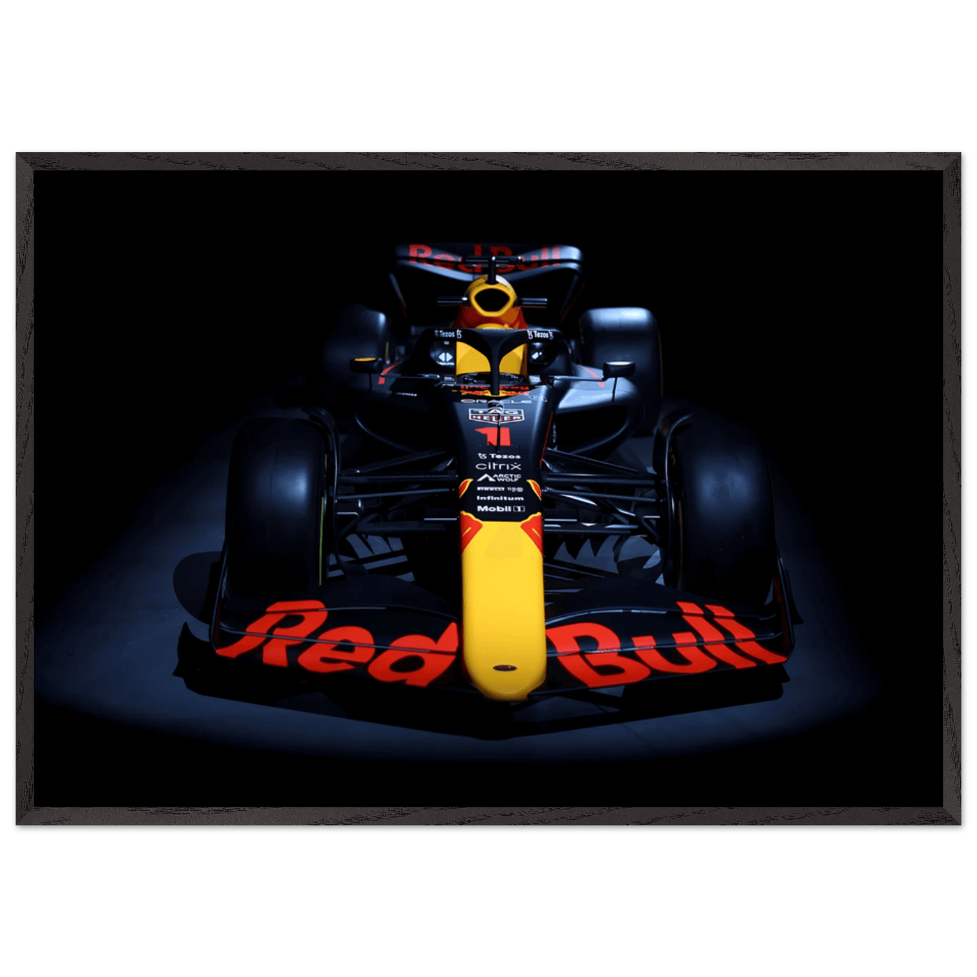 Red Bull Racing F1 Car Framed Poster – Premium Wooden Frame Art - Vibrantwalls