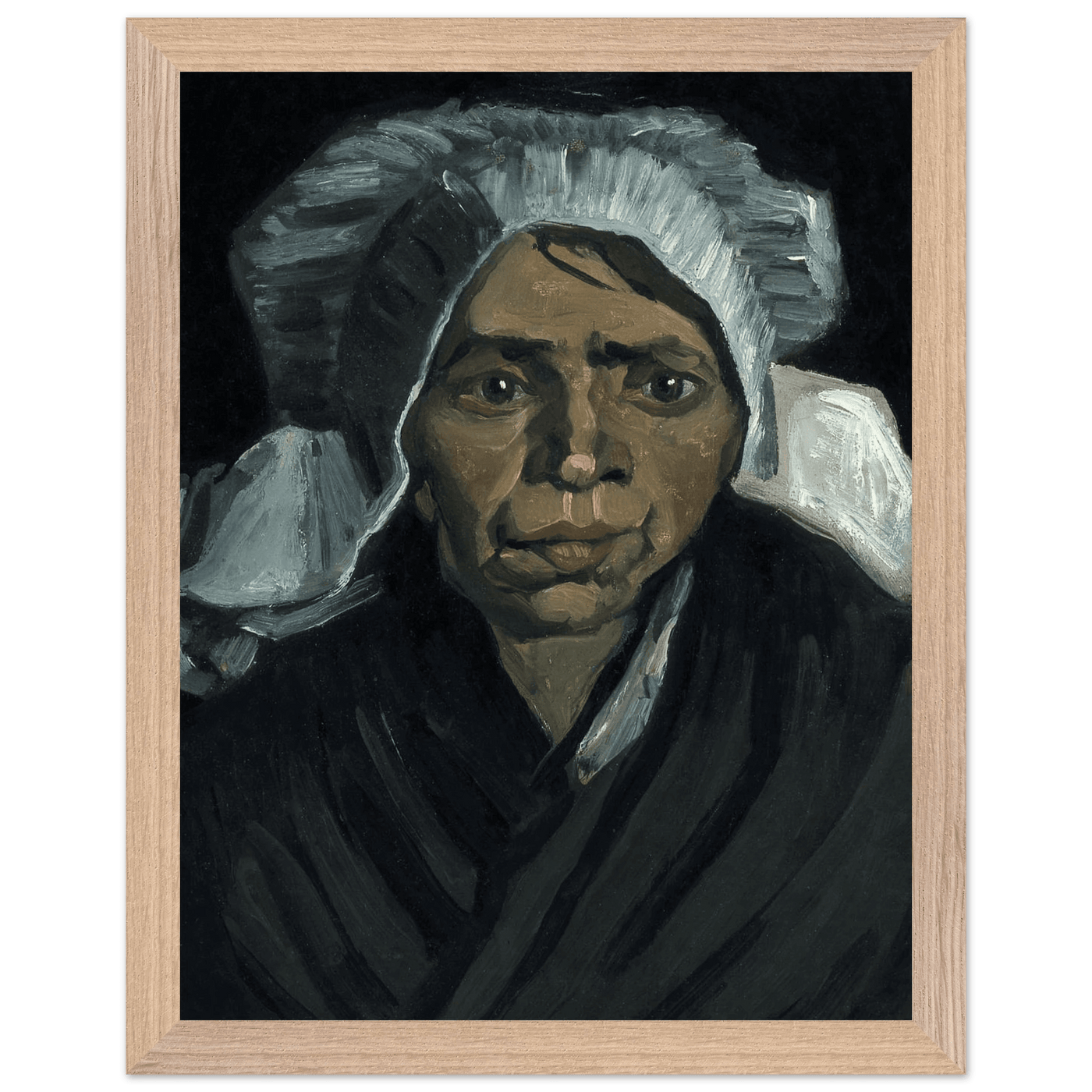Peasant Woman Sculpture - Exquisite Head of a Peasant Woman Art Piece - Vibrantwalls