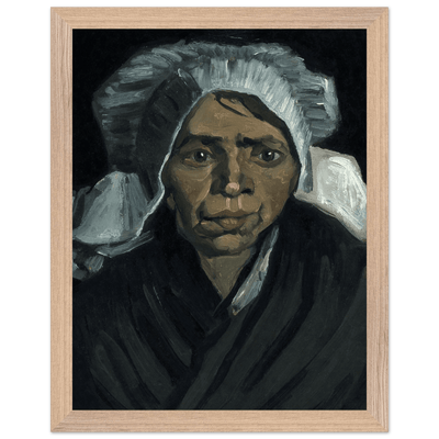 Peasant Woman Sculpture - Exquisite Head of a Peasant Woman Art Piece - Vibrantwalls