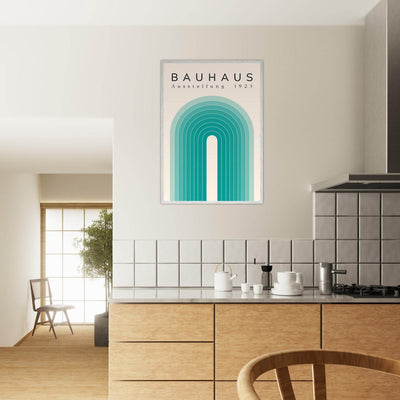 Bauhaus Ausstellung 1923 Teal & Cream - Vibrantwalls