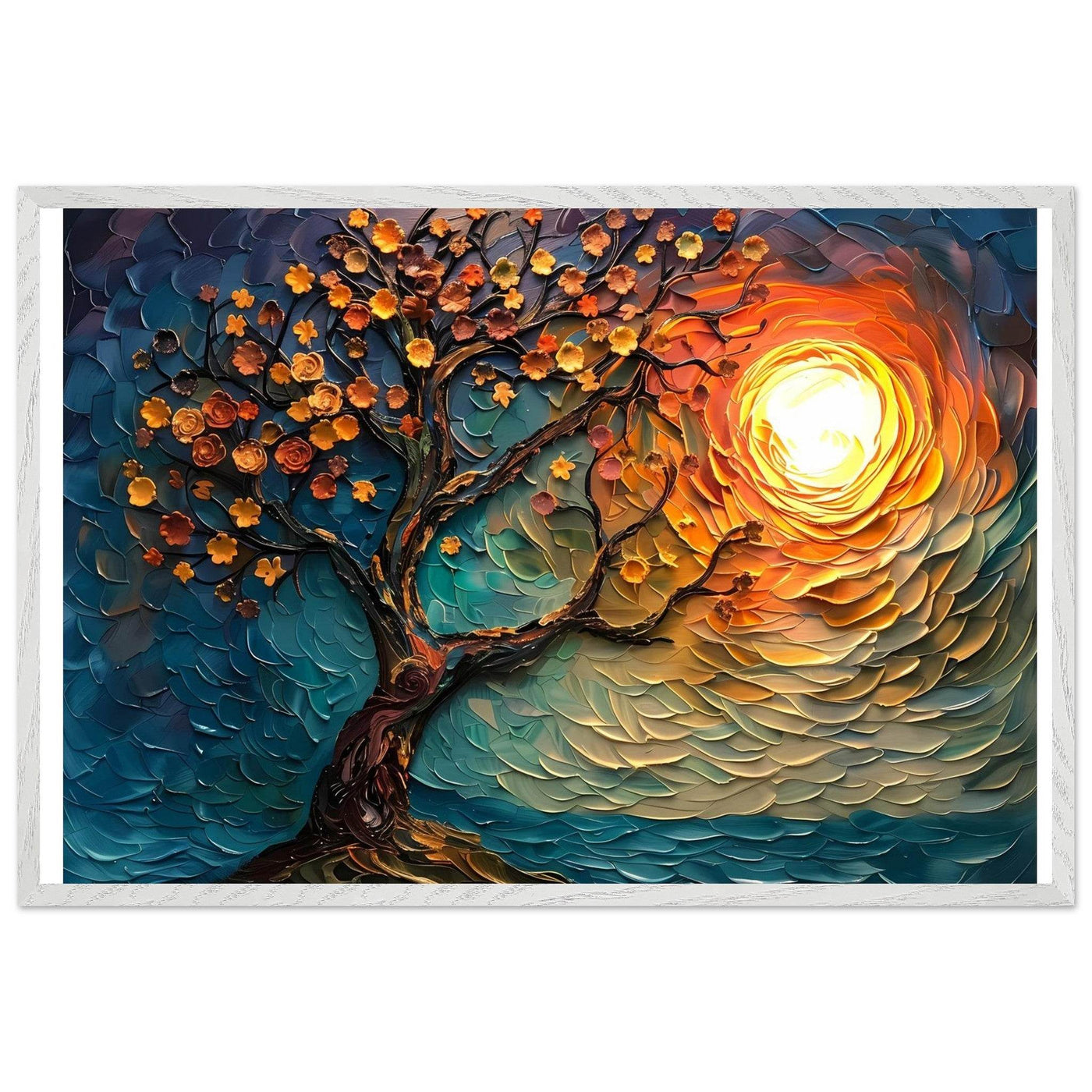 Tree of Life Textured Sunset Palette - Vibrantwalls