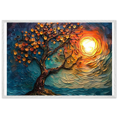 Tree of Life Textured Sunset Palette - Vibrantwalls