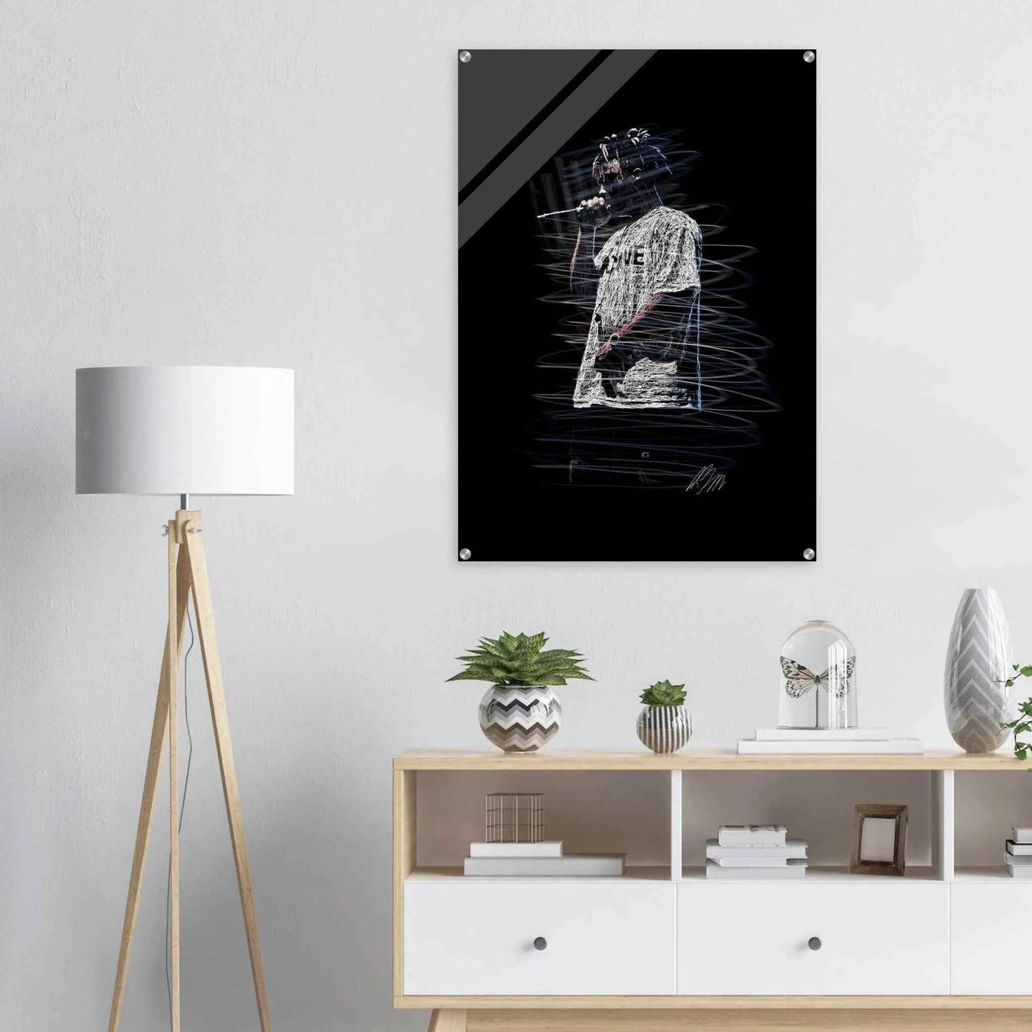 Phantom Echoes Acrylic Print - Modern, Luminous Wall Art Available in Multiple Sizes - Vibrantwalls
