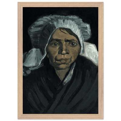 Peasant Woman Sculpture - Exquisite Head of a Peasant Woman Art Piece - Vibrantwalls