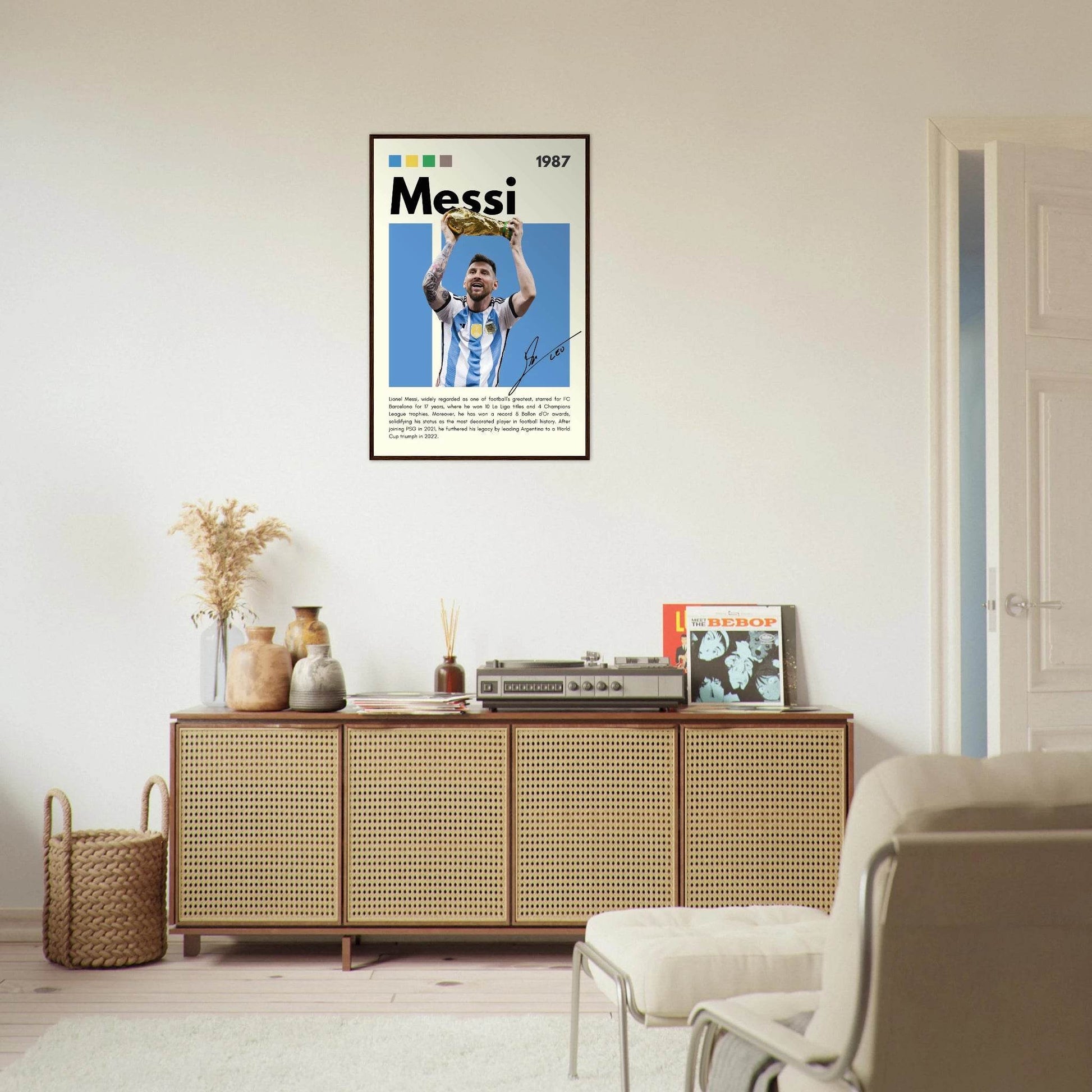 Lionel Messi World Cup Champion Football Legends Wall Art - Vibrantwalls