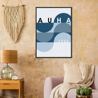 Bauhaus-Style Abstract Poster - The Blue Tunnel Modern Art Print in Various Sizes & Finishes - Vibrantwalls