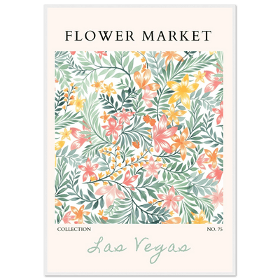 Flower Market Collection Framed Poster – Las Vegas Botanical Bliss Print | Ready-to-Hang Floral Art - Vibrantwalls