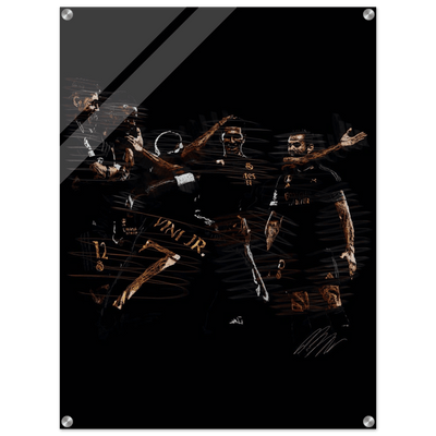 Dynamic Football Legends Acrylic Print – Energetic, Modern Sports Wall Art for Your Space - Vibrantwalls