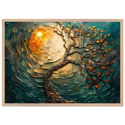 Golden Sunset Emerald Tree of Life Jewelry - Vibrantwalls