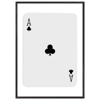 Ace of Clubs Poker Card Print - Elegant Framed Wall Art, Eco-Friendly Wood Frame & Multiple Sizes - Vibrantwalls