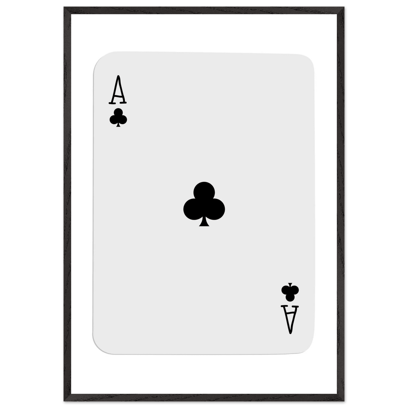 Ace of Clubs Poker Card Print - Elegant Framed Wall Art, Eco-Friendly Wood Frame & Multiple Sizes - Vibrantwalls