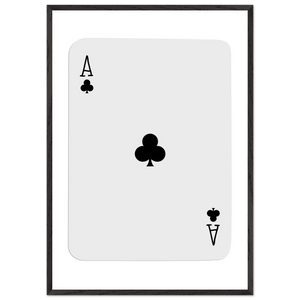 Ace of Clubs Poker Card Print - Elegant Framed Wall Art, Eco-Friendly Wood Frame & Multiple Sizes - Vibrantwalls