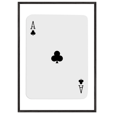 Ace of Clubs Poker Card Print - Elegant Framed Wall Art, Eco-Friendly Wood Frame & Multiple Sizes - Vibrantwalls