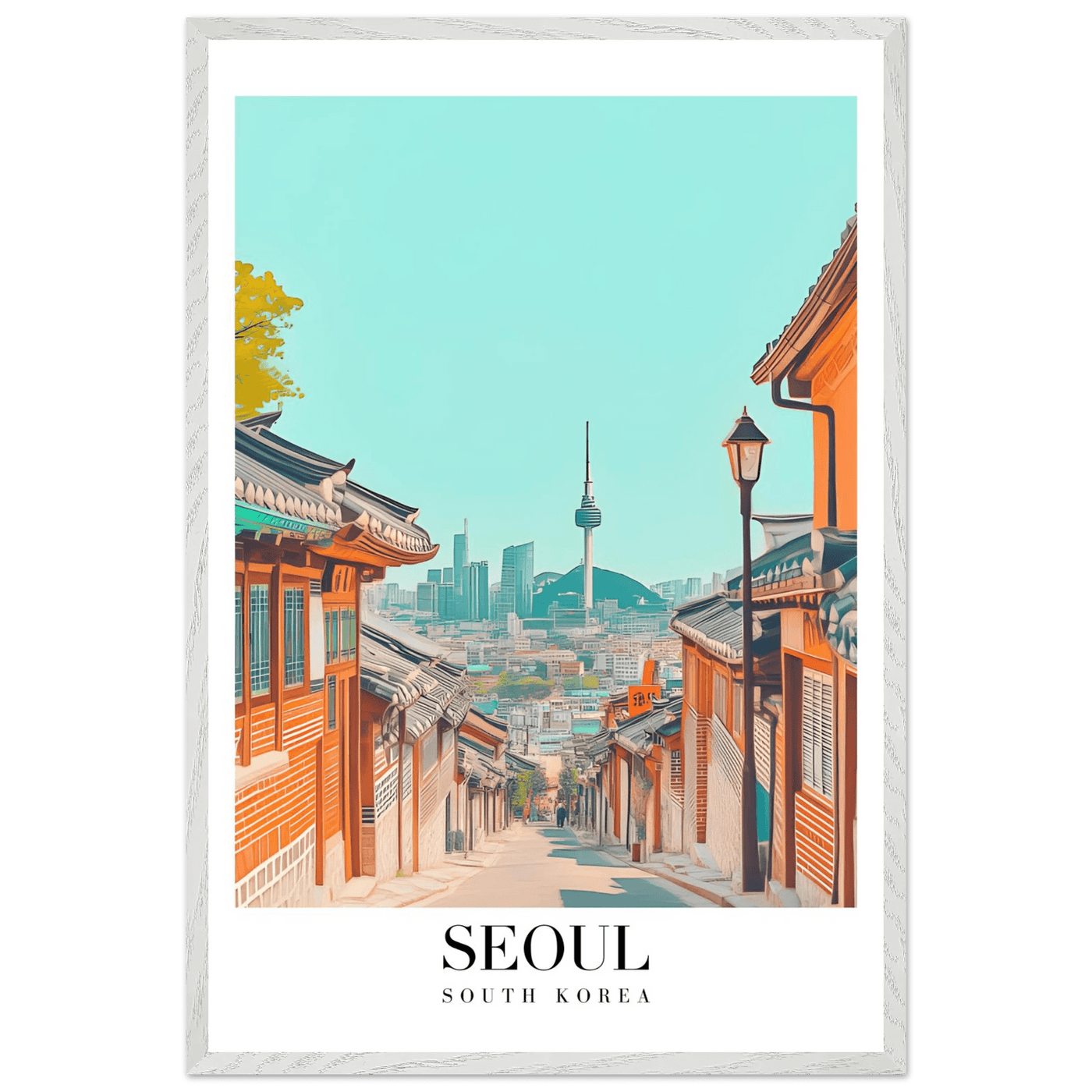 Seoul South Korea Framed Poster – Modern Cityscape & Traditional Charm Wall Art - Vibrantwalls