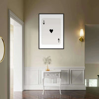 Ace of Hearts Poker Card Print - Elegant Framed Wall Art, Eco-Friendly Wood Frame & Multiple Sizes - Vibrantwalls