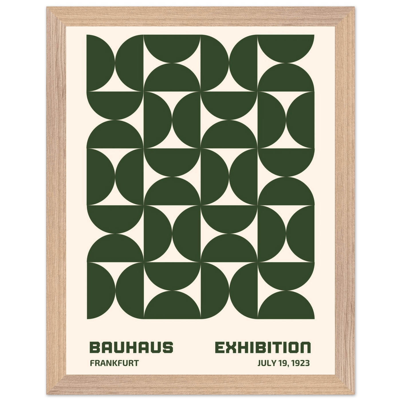 Bauhaus Forest Green & Cream Modern - Vibrantwalls