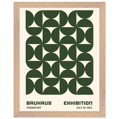 Bauhaus Forest Green & Cream Modern - Vibrantwalls