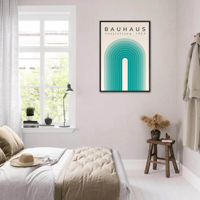 Bauhaus Ausstellung 1923 Teal & Cream - Vibrantwalls
