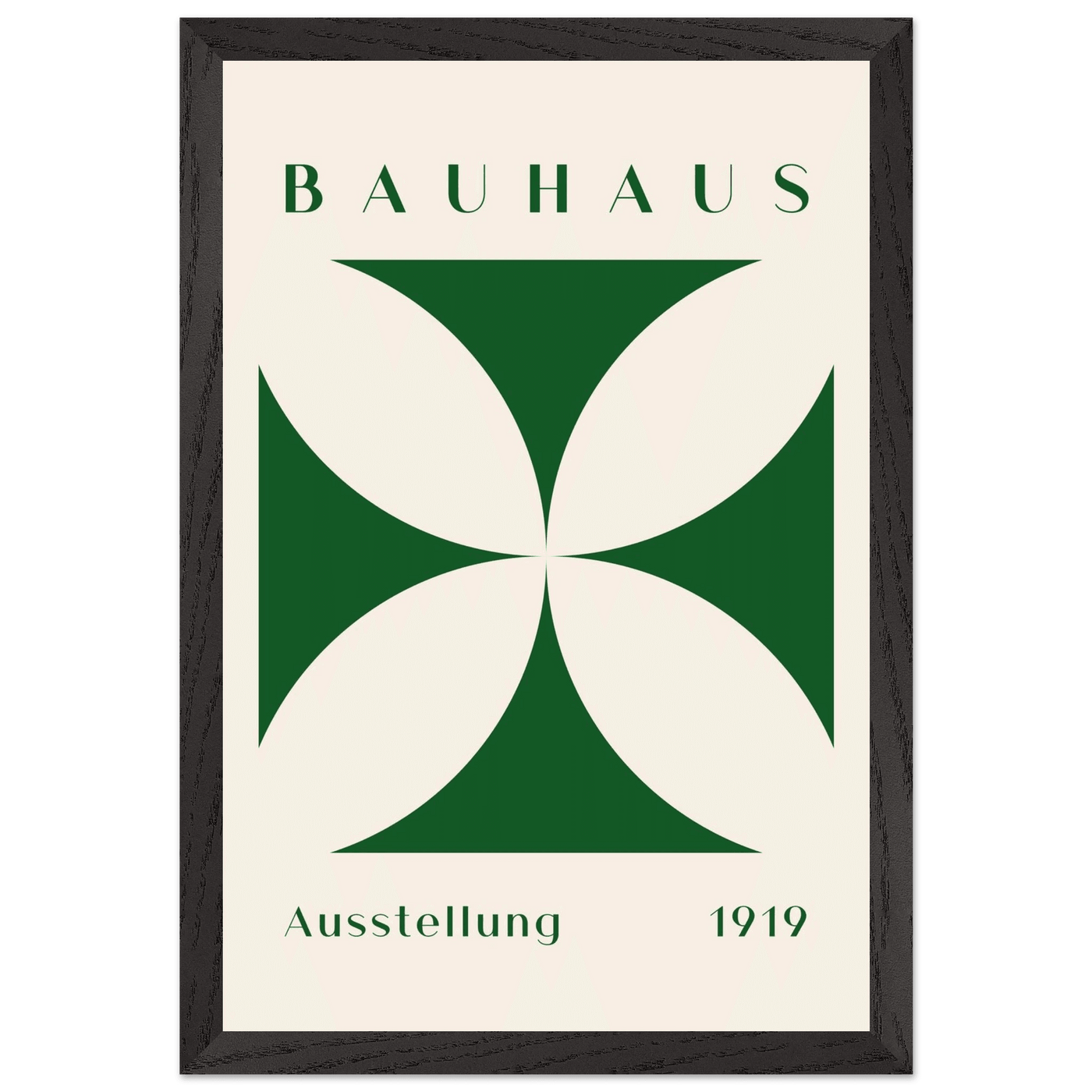 Deep Green Cream Bauhaus 1919 - Vibrantwalls