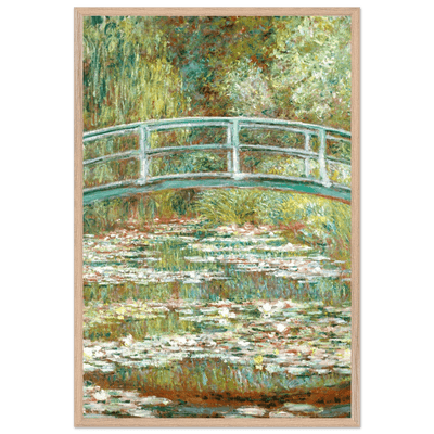Bridge Over a Pond Art Print - Water Lilies Decorative Artwork for Your Space - Vibrantwalls
