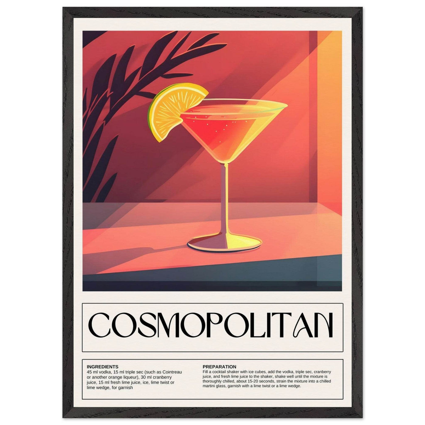 Cosmopolitan Cocktail - Vibrantwalls