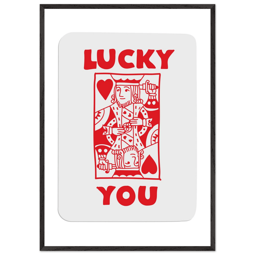 Two of Hearts King Custom Playing Cards Framed Poster Wall Art - Vibrantwalls