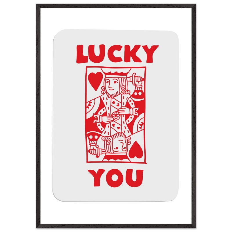 Two of Hearts King Custom Playing Cards Framed Poster Wall Art - Vibrantwalls