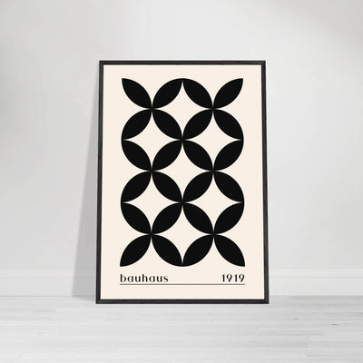 Bauhaus 1919 Black & Beige Circles - Vibrantwalls